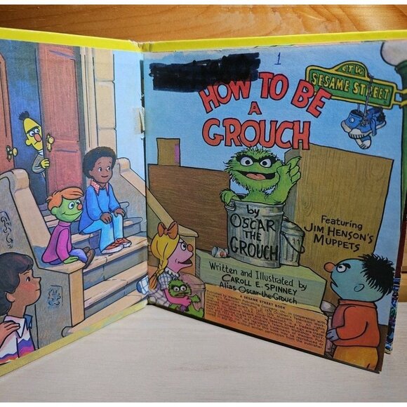 Vintage Whitman Tell A Tale How To Be A Grouch Oscar The Grouch - Picture 2 of 3